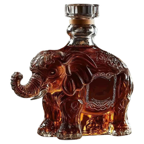 Whiskey Decanter Vintage Animal Glass Crystal Bottle Wine Stopper Bar Scotch Rum - Picture 13 of 16