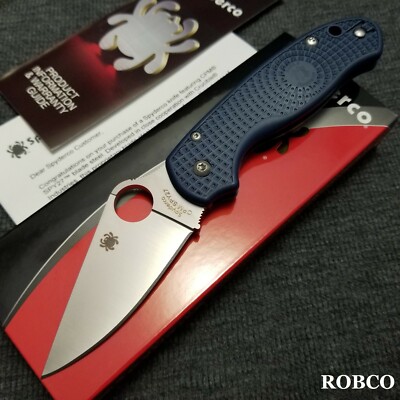 Spyderco Para 3 LW SPY27 Satin Plain Blade Blue FRN Paramilitary 3