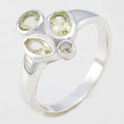 Homespun Jewelry Lemon Quartz Engagement Rings For Teacher's Day Gift AU - Picture 2 of 6