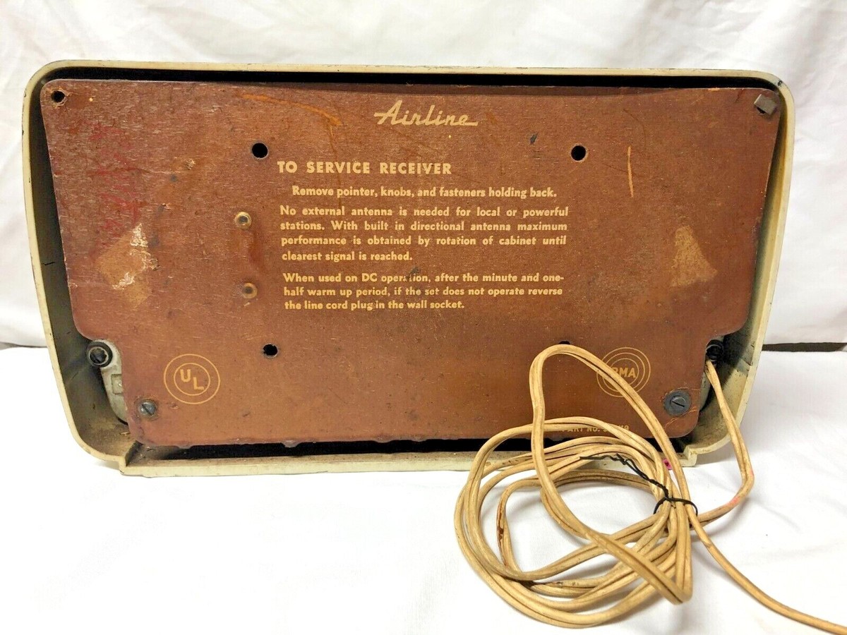 RARE VTG ANTIQUE AIRLINE MODEL 94-HA-1528c AM TUBE RADIO FOR RARE VTG ANTIQUE AIRLINE MODEL 94-HA-1528c AM TUBE RADIO FOR