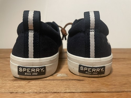 Sperry Top Sider Women's Size 8W Crest Vibe Linen Blue Sneaker NEW - Picture 7 of 10