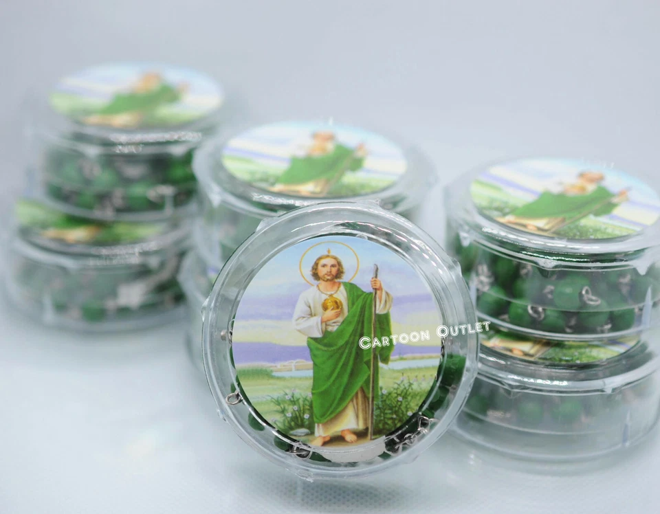 12 San Judas Rosary Favors Communion Baptism Recuerdos D Bautizo Rosario St Jude - Image 3 of 4