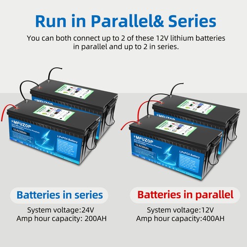 12V 200Ah LiFePO4 Lithium Battery 15000+ Deep Cycles Solar 10-Year Lifetime RV - Picture 13 of 17