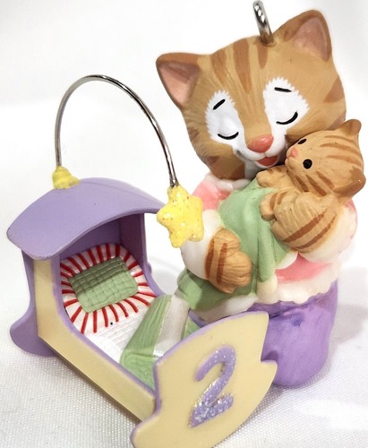 Hallmark MY SECOND CHRISTMAS Child's Age Ornament 2 years old girl kitten 2006 - Picture 2 of 12
