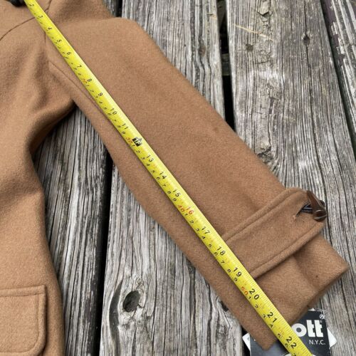 Schott NYC Gr. XS Wolle Kapuze Peacoat Duffel Knebelknopf braun Vintage Mantel - Bild 4 von 12