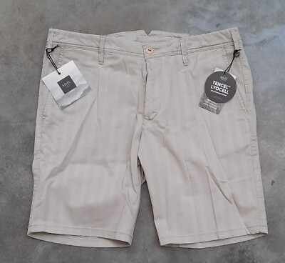 MMX Chino Short Bermuda steingrau Fischgrat-Muster  Gr.33