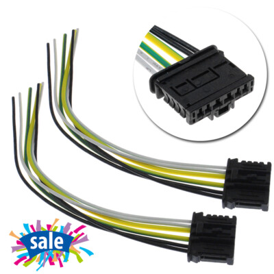 2pcs Rear Tail Light Harness Connector Wiring For Peugeot 206 207 308