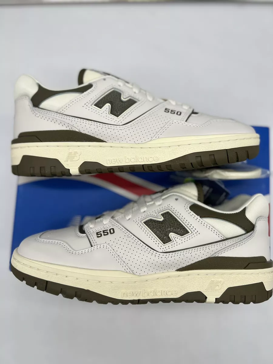 New Balance 550 x Aime Leon Dore White Olive Green (BB550AD1) size