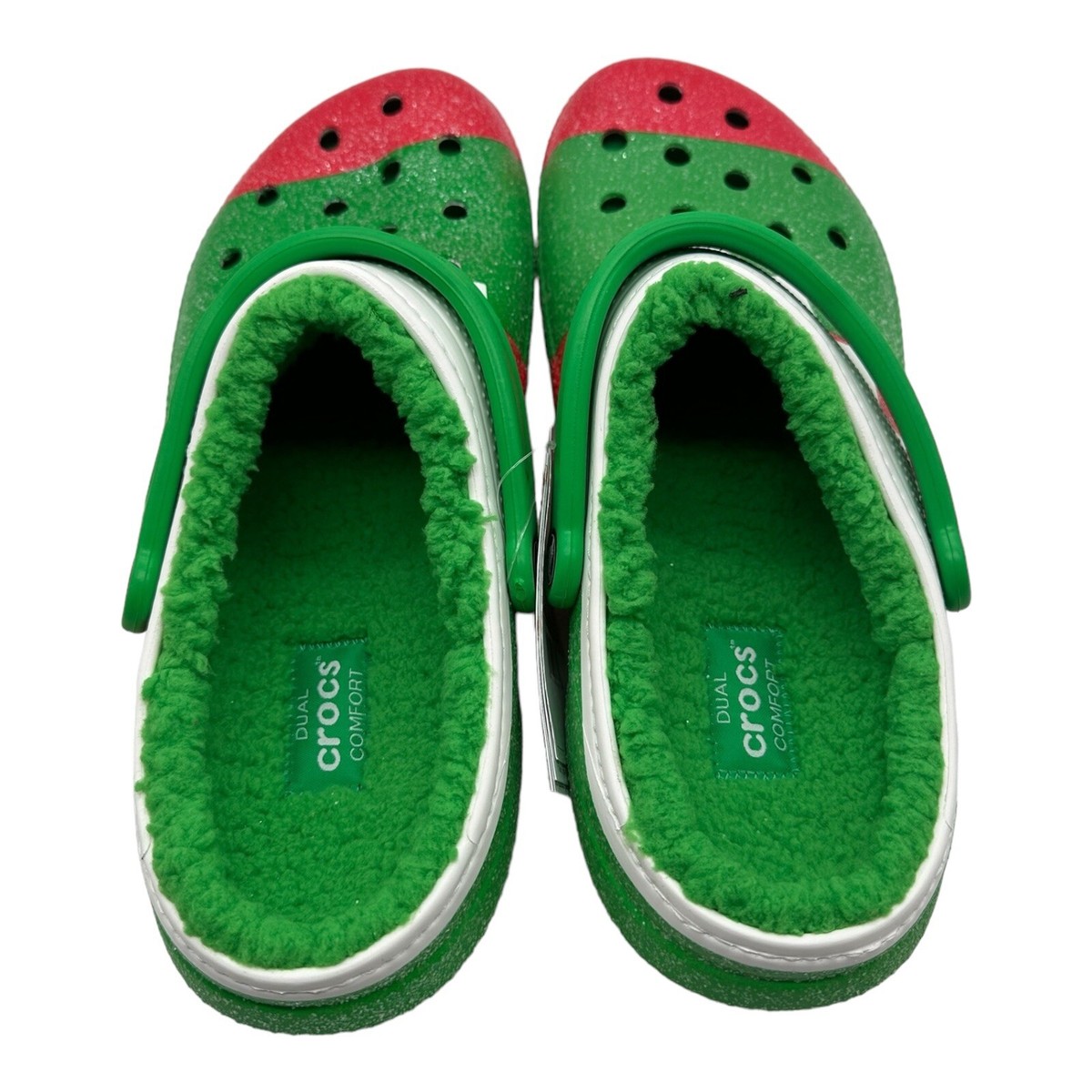 NWT Crocs Classic Lined Holiday Christmas Elf Fur Lined  display picture 1