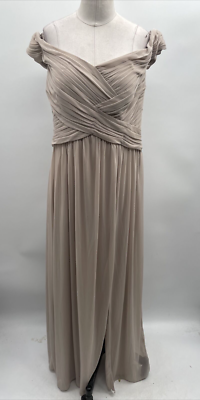 crisscross off-the-shoulder mesh bridesmaid dress Crisscross Off-the-Shoulder Mesh Bridesmaid Dress