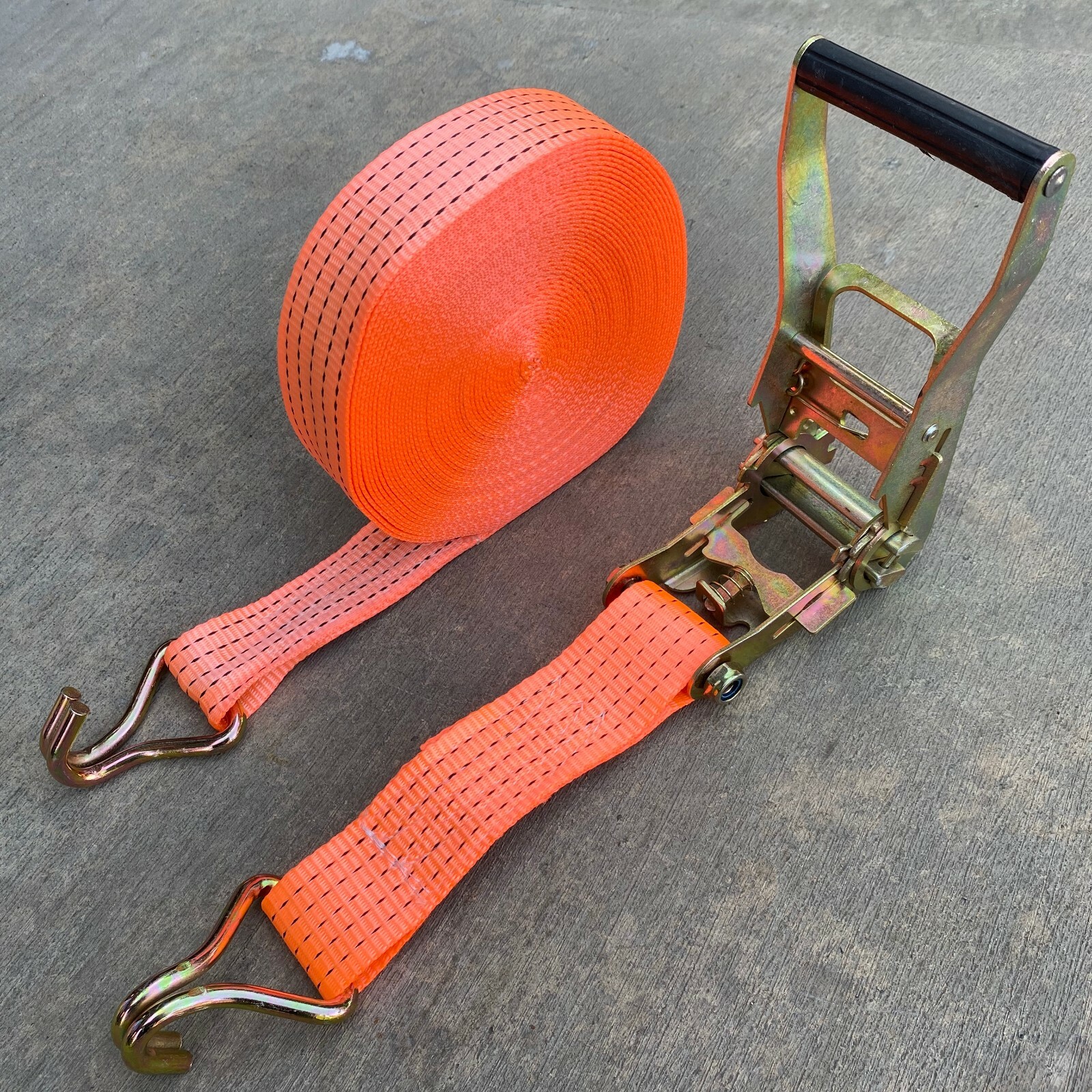 ftx 1 5 Heavy Ratchet Tie Down Straps Cargo Truck Dual J Hooks Heavy Duty Usa Ebay