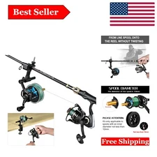 Fishing Line Spooler with Unwinding & Rewinding - Versatile Spooling Station ...