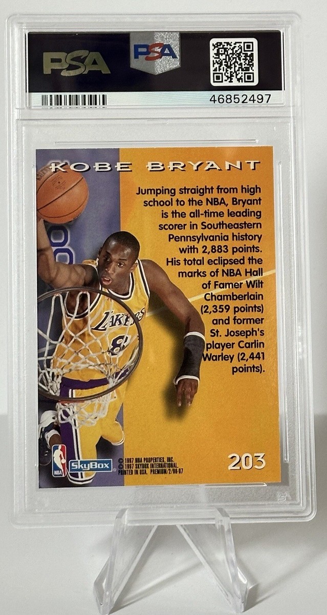 1996-97 Skybox Premium KOBE Bryant #203 PSA 10 GEM MT Rookie