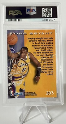 その他 1996-97 SkyBox Premium Rookie Prevue 1996-97 Skybox Premium KOBE Bryant #203 PSA 10 GEM MT Rookie