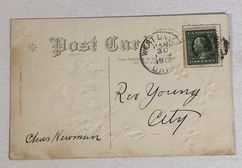 1910 Happy Birthday Postcard Antique Ohio - Picture 2 of 2