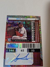 Joan Adon 2022 Contenders Baseball Building Blocks Ticket /10 RC Auto Washington