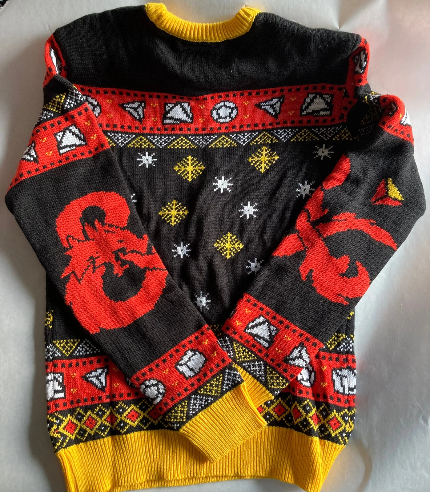 Dungeons and Dragons Ugly Christmas Holiday Sweater Unisex Size Small