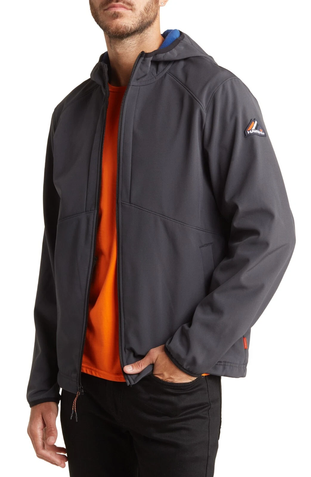 Hawke & Co Flex Soft Shell Hooded Jacket | M | Grey | $150
