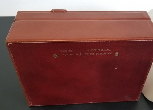 Vintage genuine ROLEX watch box case Red wood leather - Picture 3 of 8
