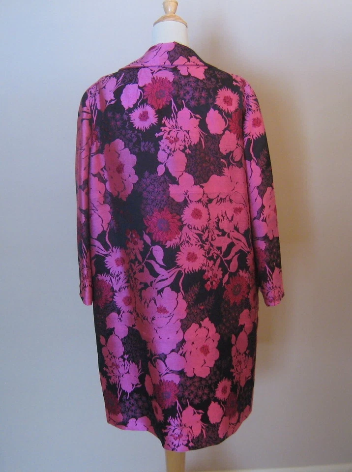 Abrigo floral vintage de seda Lanvin Castillo años 50 Foto 2 de 4