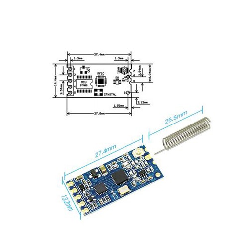 433Mhz HC-12 SI4463 Wireless Serial Port Module 1000m Replace Bluetooth- - Picture 7 of 9