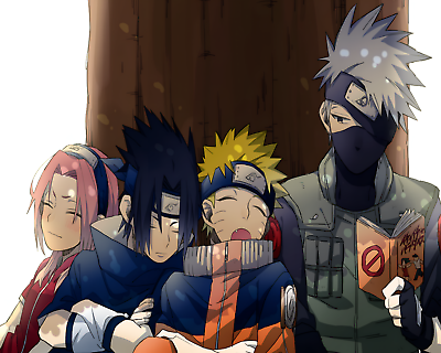 naruto fã Art: Kakashi, Naruto, Sasuke and Sakura