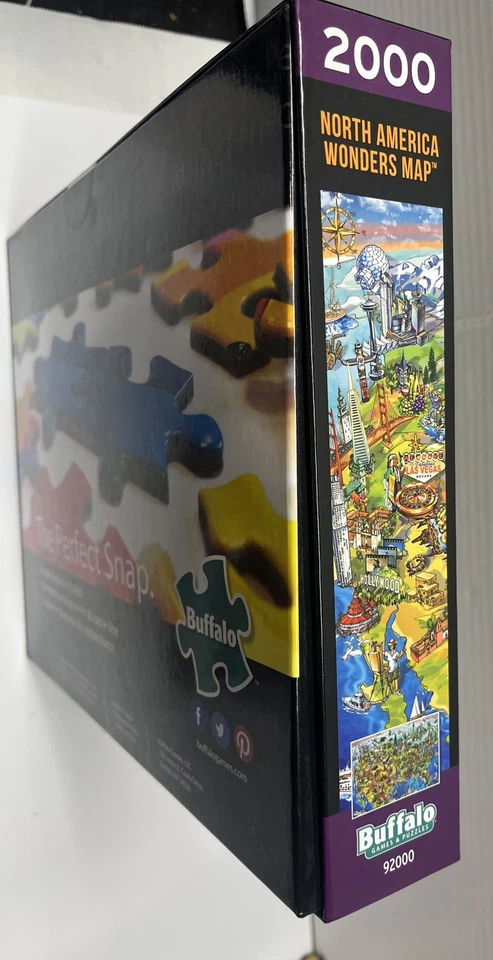 Rompecabezas Maria Rabinky Buffalo Games 2000 piezas mapa de maravillas de América del Norte nuevo en caja Foto 4 de 4