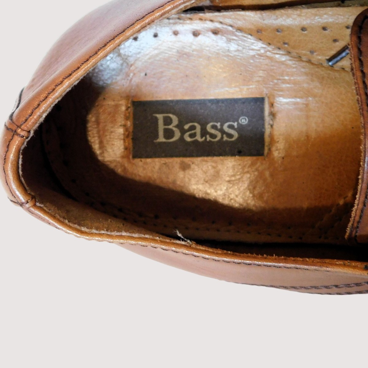 Bass Derby Style Round Full Wing Tip Toe Mens Size 10M Brown Leather Dress Shoes Bass Derby Style Round Full Wing Tip Toe Mens Size 10M Brown  main image 3