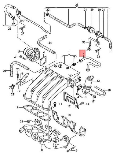 Genuine Vw Transporter 7ea 7eb 7ef 7eg 7eh 7ej 7em Connecting Pipe 06aj Ebay