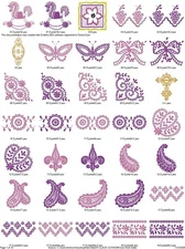 338 LACE AND CUTWORK  Embroidery Machine Designs Patterns USB