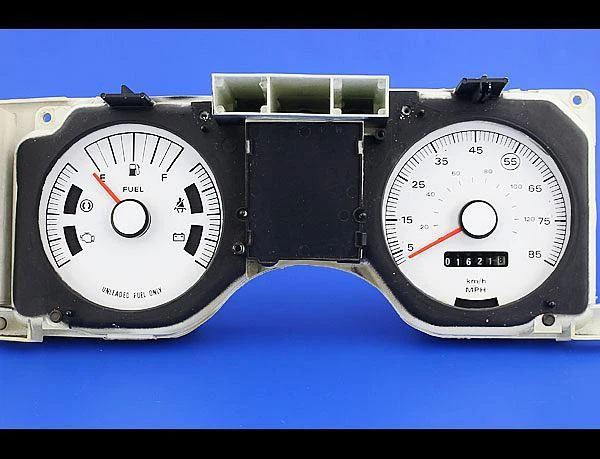 Medidores de cara blanca para Ford Fairmont 1978-1980 85 MPH Foto 2 de 4