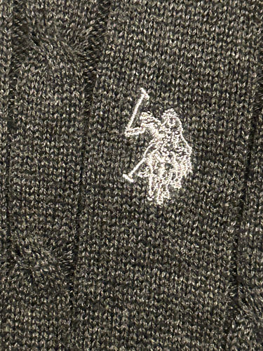 NWT $50 Men's knit Gray Charcoal Heather vest Gray Pony U.S. Polo Assn. XXL - Picture 4 of 7