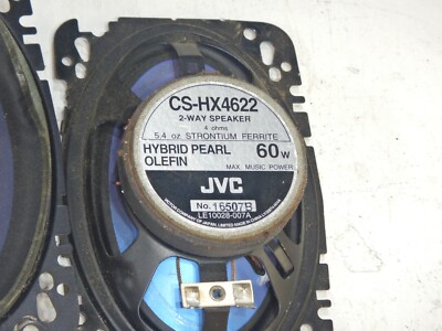JVC 4 x 6 Inch 60 Watt 2 Way Speaker Pair Black CS-HX4622