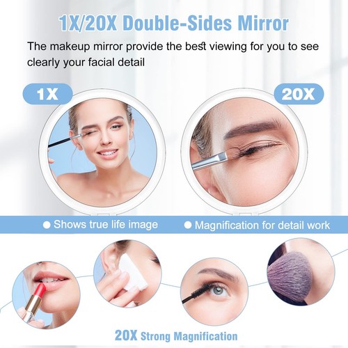Espejo de maquillaje doble cara Espejo de tocador de mesa - Imagen 7 de 7