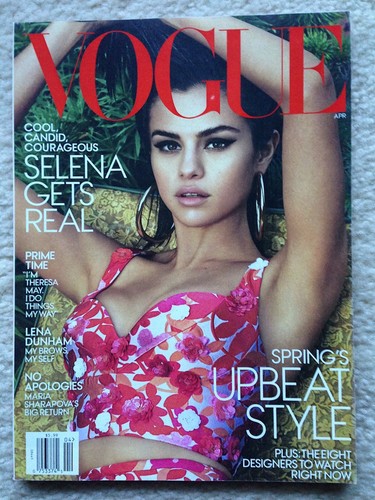 Vogue magazine featuring Selena Gomez read used stored, shows age SEE April 2017