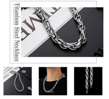 High-end 316L Titanium Steel Hand-assembled Ins Ladies Necklace Man unisex 55cm