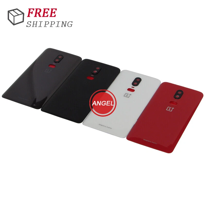 Nueva cubierta trasera de vidrio para batería puerta trasera + cubierta de lente de cámara para One Plus+ 1+6 1+6T Foto 3 de 4