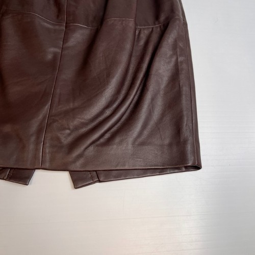 Halogen Skirt Women 6P Petite Leather Wrap Front Slit 29x20 Lined Party Core Go - Picture 9 of 12