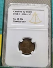 1912-D Lincoln Wheat Cent AU 58 Brown  SSGC