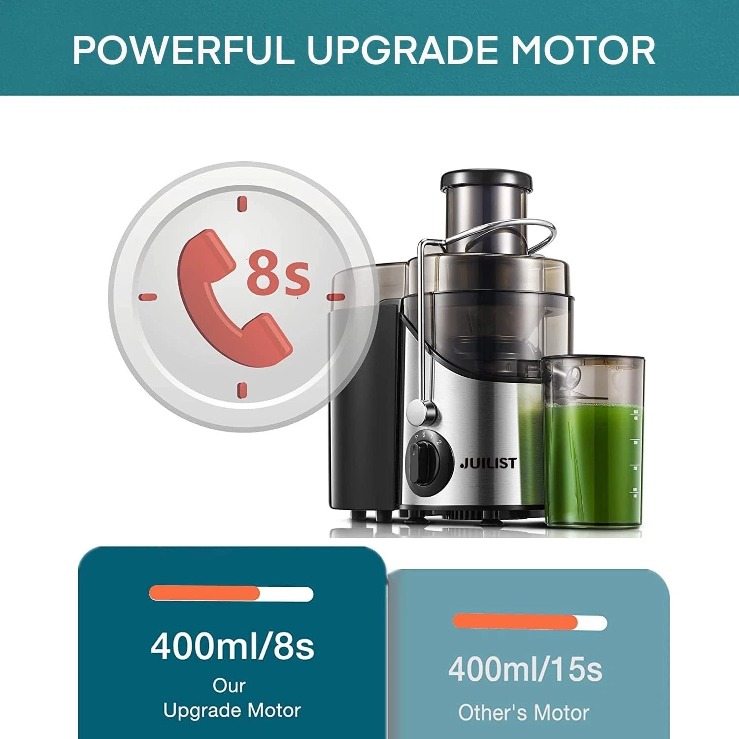 3" Wide Mouth Juicer Extractor Max Power 800W, for Vegetable and Fruit