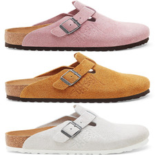 Birkenstock Stussy Boston Suede Leather Clog Casual Men Shoes Size EU41-EU45