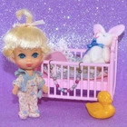 Vintage Mattel Liddle Kiddle Baby Liddle Diddle doll PJ crib beads duck +more