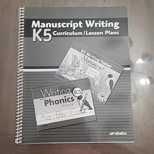 Abeka K5 Manuscript Writing Curriculum Lesson Plans Fifth Edition