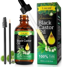 Jamaican Black Castor Oil - Pure and Organic, Cold Pressed in Glass Bottles for