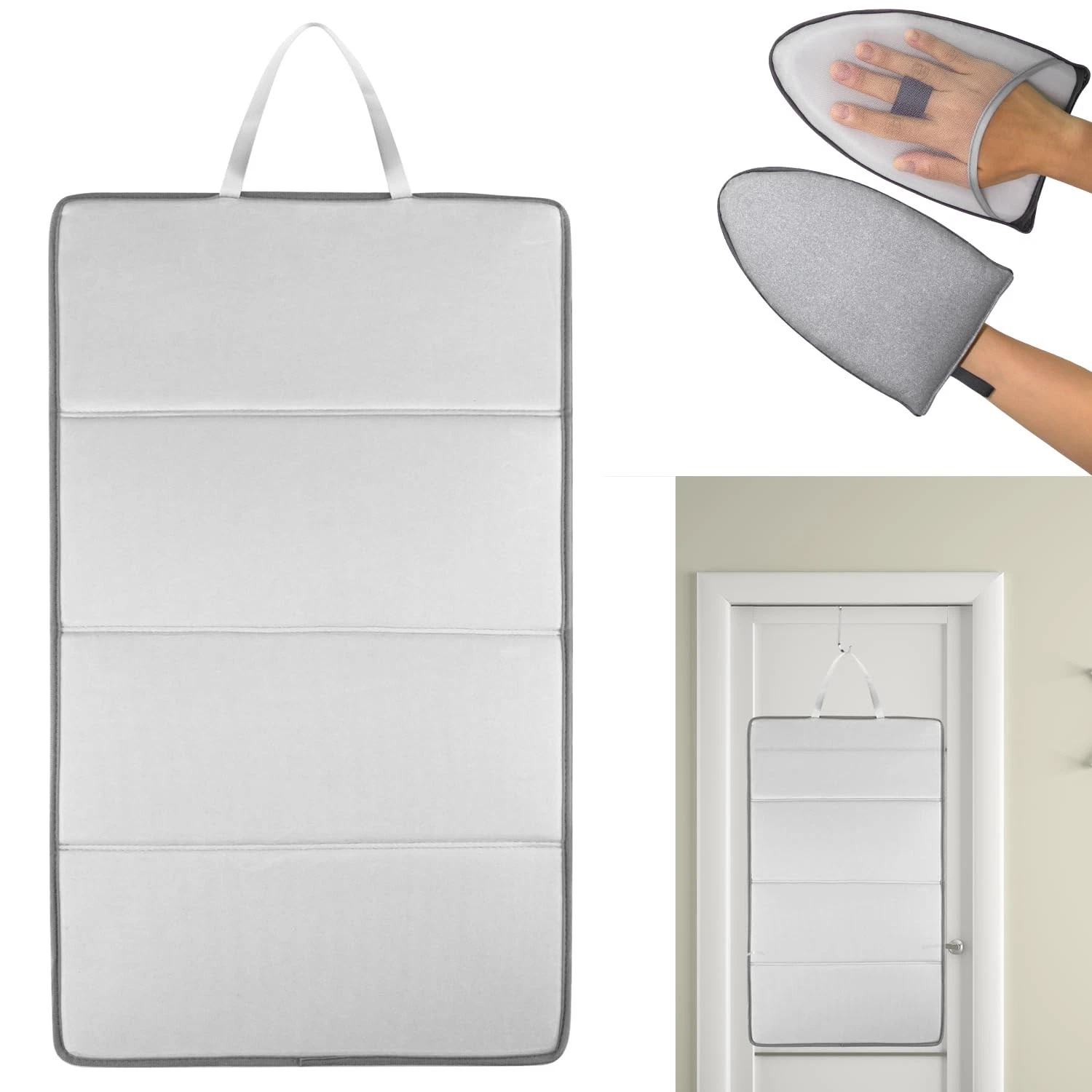 Over the Door Steaming Station With Ironing Gloves,Over The Door Steamer Pad,...