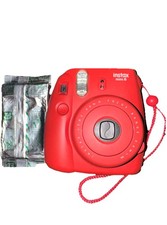 Fujifilm Instax Mini 8 Instant Camera Red Rasberry Used Once Pack Of Film