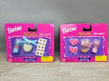 2 Lot Vintage 1998 Barbie My Very Own Mini Cosmetics Gift Set Lipstock Fragrance