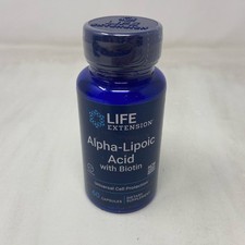 Life Extension Alpha-Lipoic Acid + Biotin, Bl...