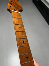 Big head Stainless steel 22fret Roasted flame Maple Electric Guitar Neck Satin