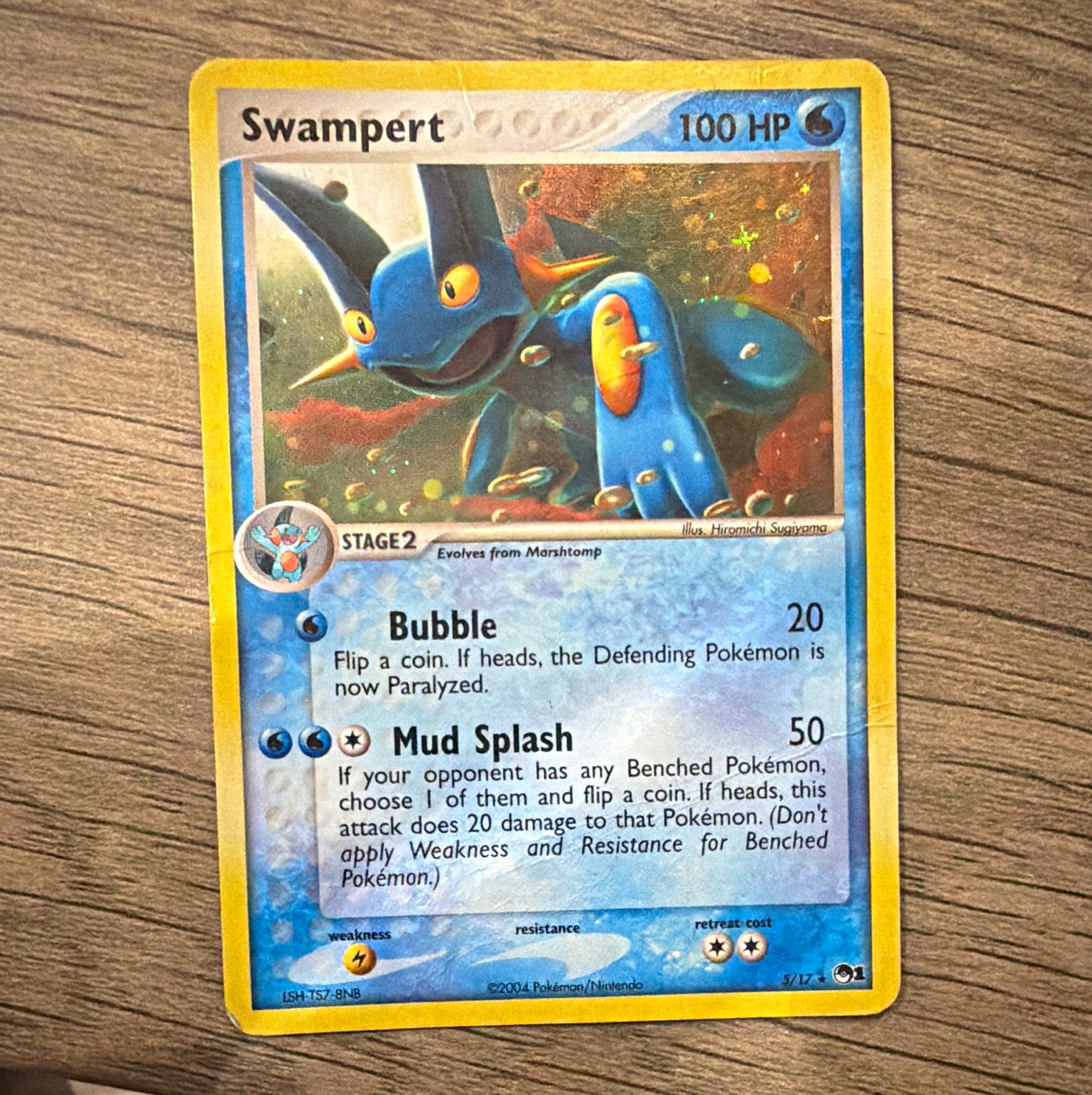 Pokemon TCG Swampert 5/17 POP Series 1 2004 English Holo Rare Stage 2 100HP